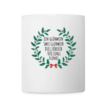 Glühwein Weihnachten Xmas Weihnachtsmarkt - Tasse - Weiß - Vorne