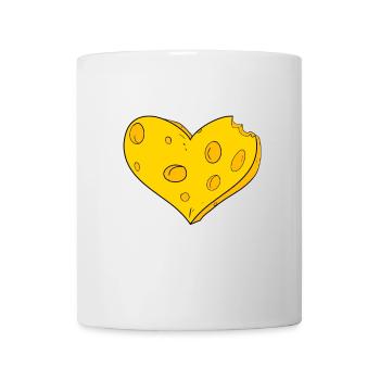 Cœur de fromage - Mug blanc - blanc - Devant