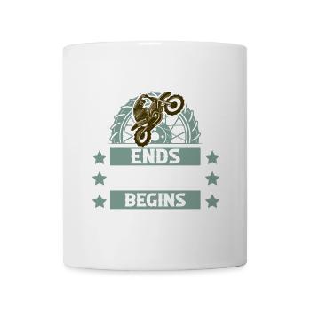 Motocross - Mug blanc - blanc - Devant