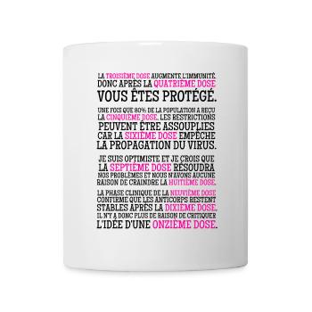 Calendrier Vaccinal Humoristique d'ABSURDISTAN - Mug blanc - blanc - Devant