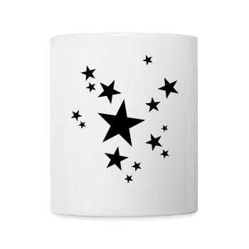 Sterne Zauber Glitzer Design Geschenk - Tasse - Weiß - Vorne