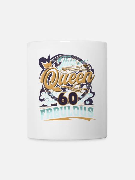 60ème anniversaire 60 ans Femmes Dames Reine - Mug blanc - blanc