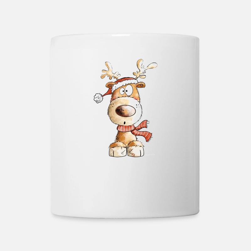 Le Père Noël Renne de Noël par MODARTIS - Mug blanc - blanc