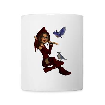 Little fairy with birds - Mug - white - Front