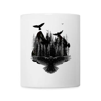 Fantasy Dark Wildtiere Vögel Natur Wildnis - Tasse - Weiß - Vorne