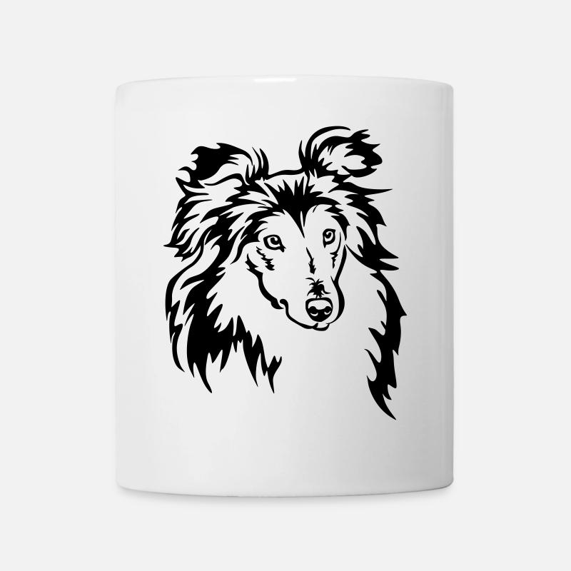 Sheltie Kopf - Tasse - Weiß