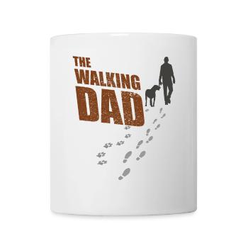 The walking Dad, Hund und Herrchen, Gassi Geschenk - Tasse - Weiß - Vorne