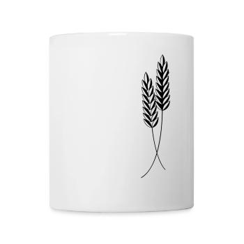 2 Ähren - Tasse - Weiß - Vorne