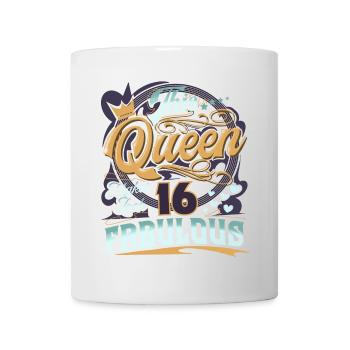 16ème anniversaire 16 ans Femmes Dames Reine - Mug blanc - blanc - Devant