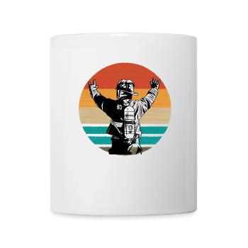 Retro Sonnenuntergang Duo - Tasse - Weiß - Vorne