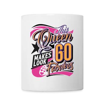 60. Geburtstag 60 Jahre Queen Frauen Damen - Tasse - Weiß - Vorne