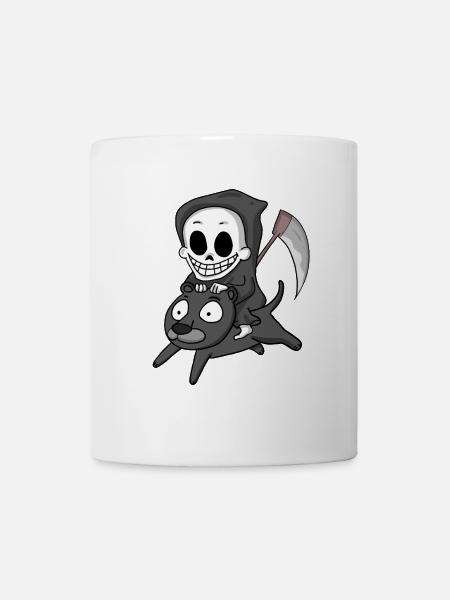 Sensenmann und Schwarzer Panther - Tasse - Weiß