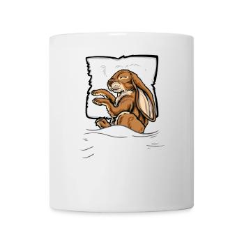 Offizielles Schlafshirt Hase Kaninchen Schlafanzug - Tasse - Weiß - Vorne