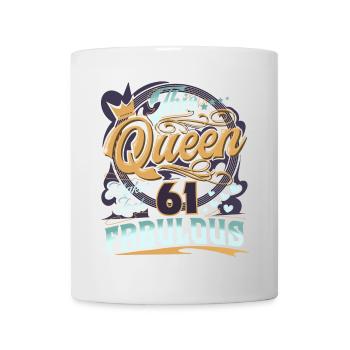 61ème anniversaire 61 ans Femmes Dames Reine - Mug blanc - blanc - Devant
