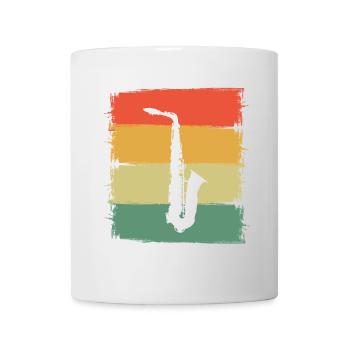 Saxophon - Tasse - Weiß - Vorne