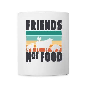 Bien-être animal Végétalien Végétarien Amis pas De Nourriture - Mug blanc - blanc - Devant