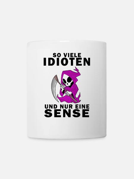 Sensenmann Damen Sarkastisch Provokation - Tasse - Weiß