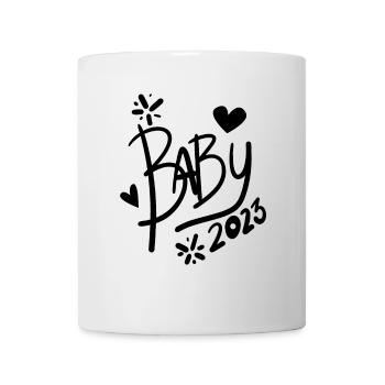 Baby 2023 - Neugeborenes 2023 Baby Geschenk - Tasse - Weiß - Vorne