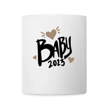 Baby 2023 - Neugeborenes 2023 Baby Geschenk - Tasse - Weiß - Vorne