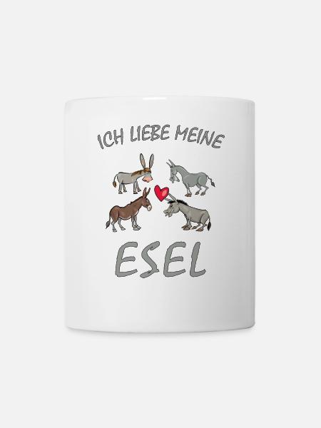 Esel - Ich liebe meine Esel, Bauernhof Landwirt - Tasse - Weiß