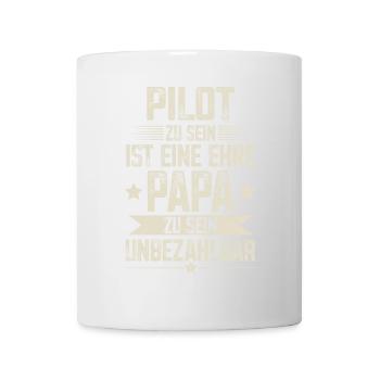 Pilot Papa Vater Vatertag - Tasse - Weiß - Vorne