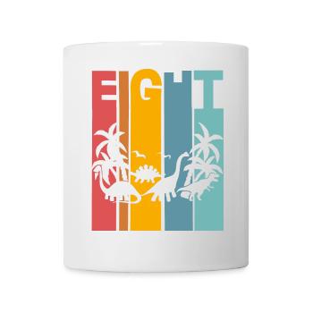 8. Years Children's Birthday Dino Dinosaur - Mug - white - Front