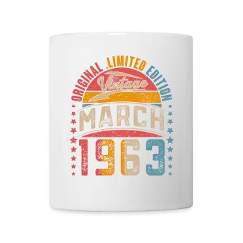 1963 Année de naissance Mars Anniversaire - Mug blanc - blanc - Devant