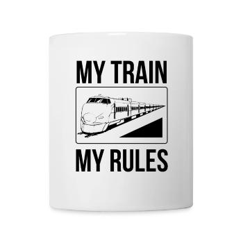 Train driver sayings my train my rules - Mug - white - Front