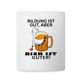 Bier Spruch lustig - Tasse - Weiß - Vorne