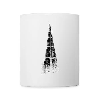 Dubaï Burj Khalifa Vintage Silhouette Émirat EAU - Mug blanc - blanc - Devant