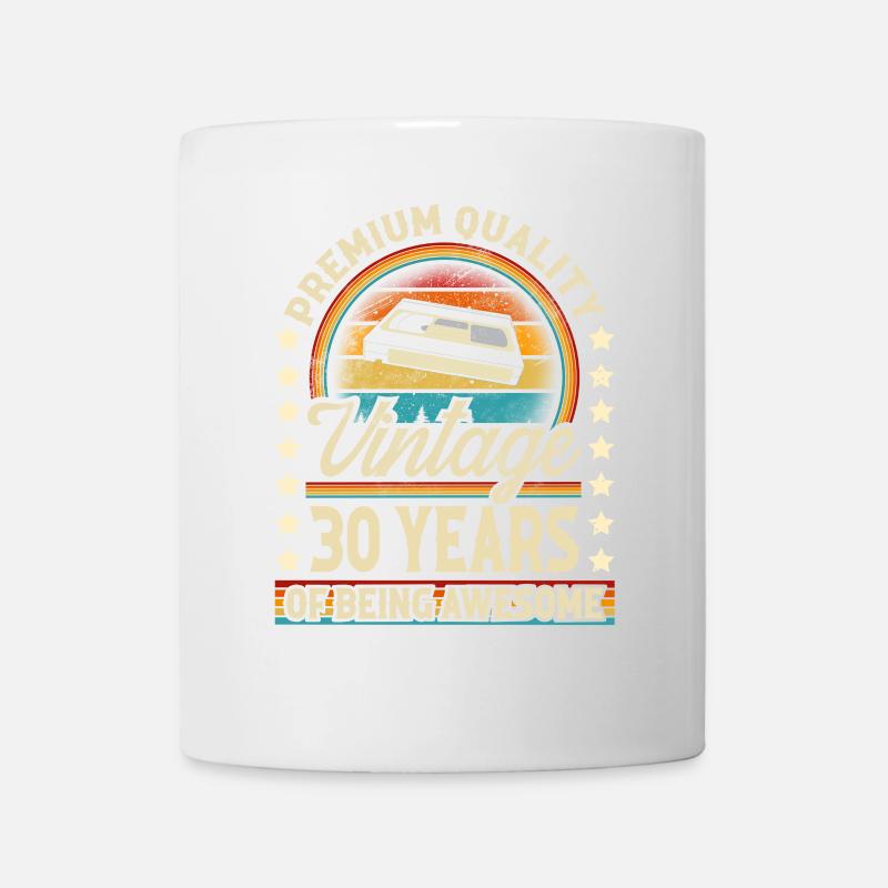 30. Geburtstag Vintage Vhs - Tasse - Weiß
