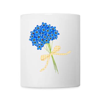 bouquets délicats oubliez-moi-pas - Mug blanc - blanc - Devant