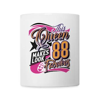 88. Geburtstag 88 Jahre Queen Frauen Damen - Tasse - Weiß - Vorne