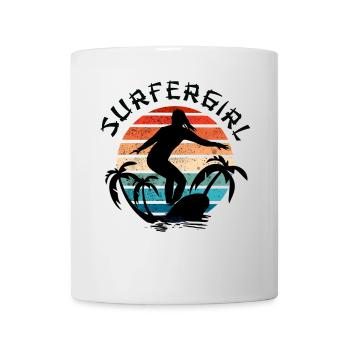 Surfer Girl Rétro - Mug blanc - blanc - Devant