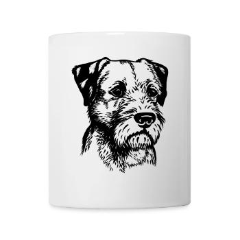 Border Terrier Portrait 1 - Tasse - Weiß - Vorne
