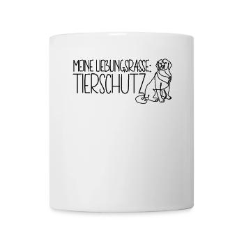 Meine Lieblingsrasse Tierschutz Tierheim Hund - Tasse - Weiß - Vorne