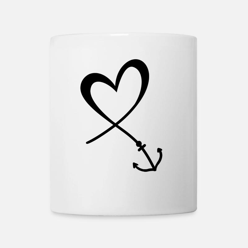 Herz Anker - Tasse - Weiß