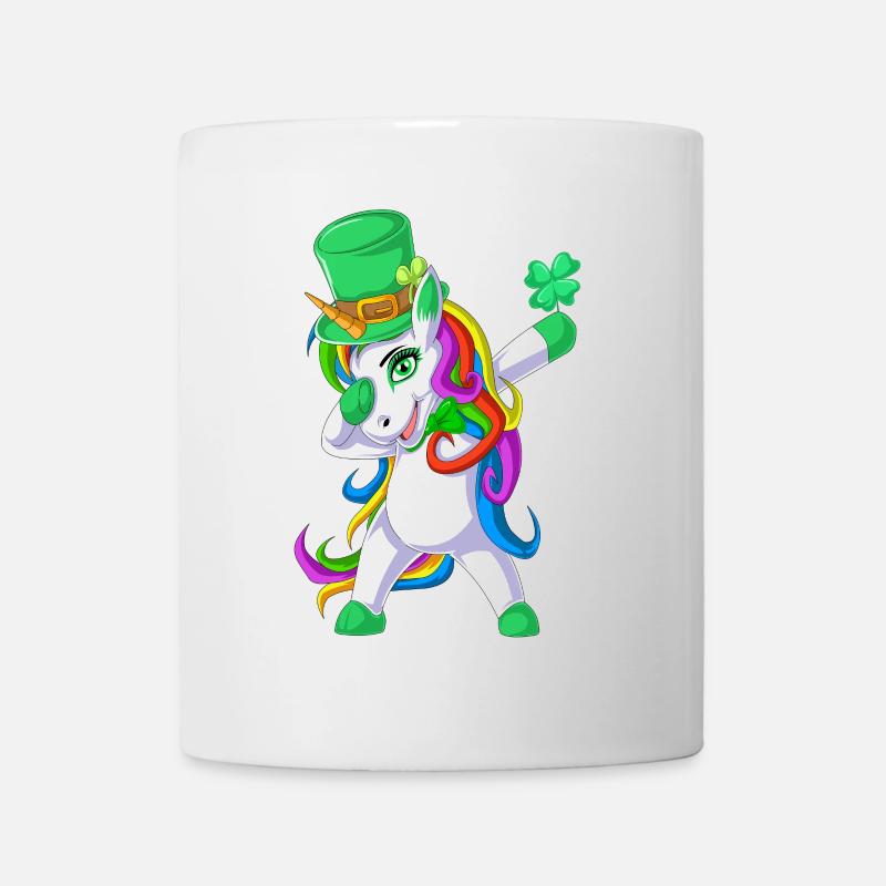 Dabbing Einhorn St Patricks Tag - Tasse - Weiß