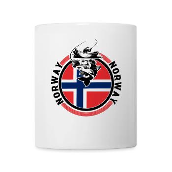 Norwegen Angeln Angler Fischen - Tasse - Weiß - Vorne