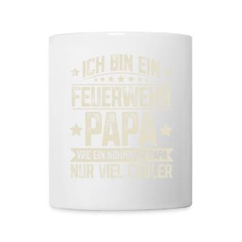 Papa Feuerwehr Vater Vatertag - Tasse - Weiß - Vorne