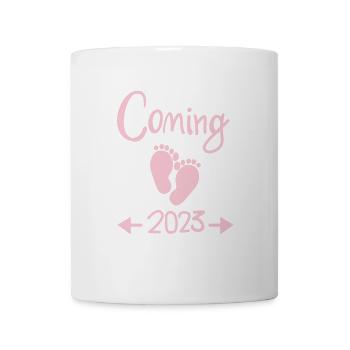 Schwangerschaft 2023 - Schwanger - Tasse - Weiß - Vorne