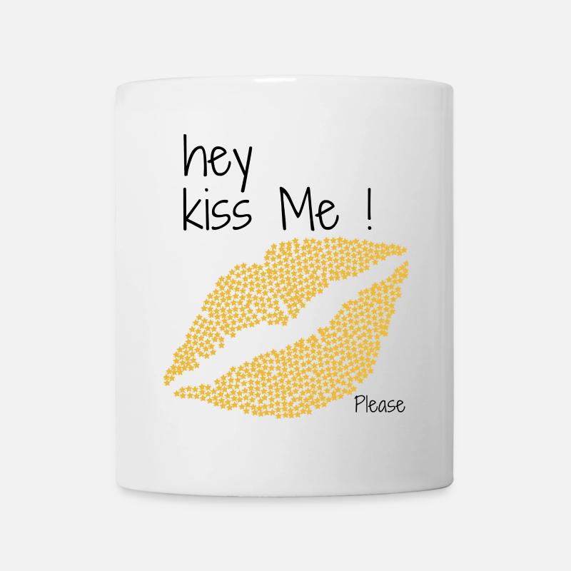 Küss mich - Tasse - Weiß