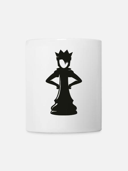 Wütende Schach Dame – Chess Queen Design - Tasse - Weiß