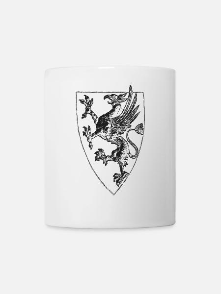 Stehender Greif von Rostock - Tasse - Weiß