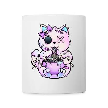 Pastel-Gothic-Katze Ramen - Tasse - Weiß - Vorne