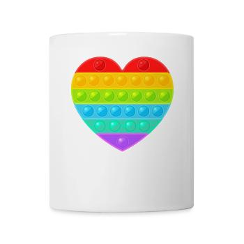 Pop It Popit Heart Colorful Rainbow - Mug - white - Front