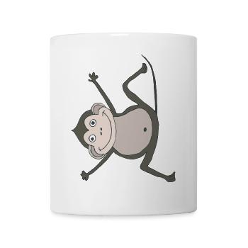 affe lustig - Tasse - Weiß - Vorne