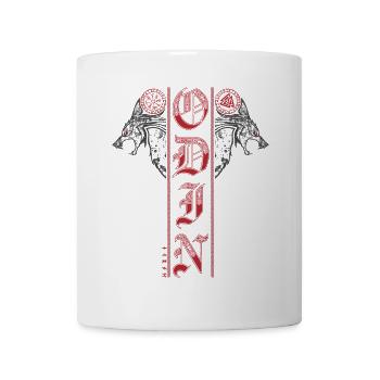 Wotansknoten Wolf Odin Geri Freki Wölfe Vegvisir - Tasse - Weiß - Vorne