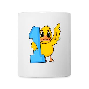 1 an - Inscription à l’école - Motif canard - Mug blanc - blanc - Devant