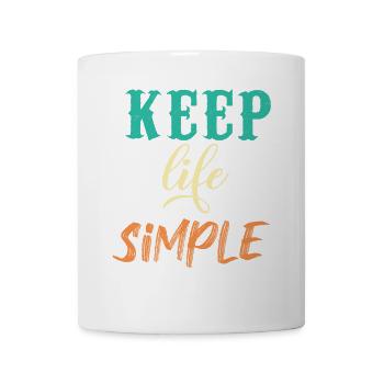Keep Life Simple Motivational Design - Mug - white - Front